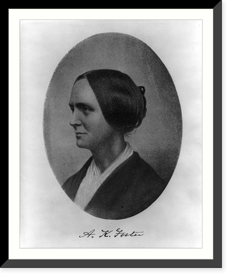 Abby (Kelley) Foster, 1810-1887; bust, Vintage Wall Art