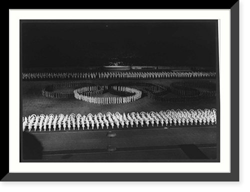 Historic Framed Print, [1936 Olympic games at Berlin: panoramic view of Olympic parade],  17-7/8" x 21-7/8"