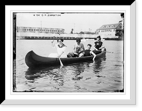 Historic Framed Print, In the good old summertime. canoe,  17-7/8" x 21-7/8"