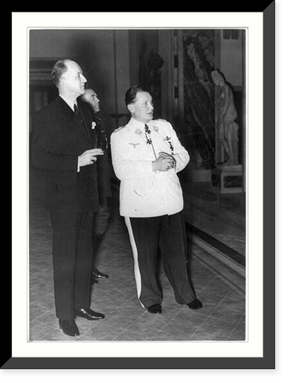 G&ouml;ring showing paintings and sculpture to Sumner Welles at Carinhall, Historic Print