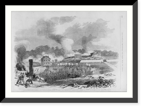 Historic Framed Print, Battle of Lexington,  Missouri"",  17-7/8" x 21-7/8"
