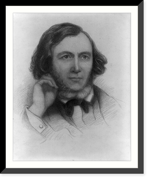 Historic Framed Print, [Robert Browning, 1812-1889, bust portrait],  17-7/8" x 21-7/8"