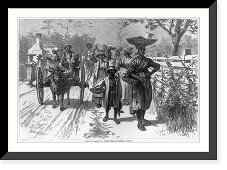Going to market. a scene near Savannah, Georgia.E.A. Abbey. Classic, Historic Print