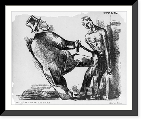 Historic Framed Print, This depression affects us all"",  17-7/8" x 21-7/8"