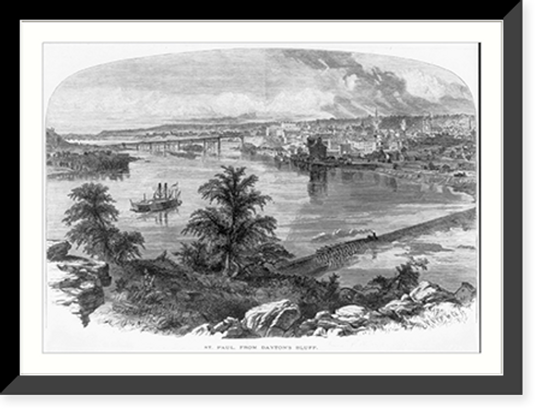 Historic Framed Print, St. Paul [Minn.] from Dayton's Bluff,  17-7/8" x 21-7/8"