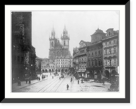 Czeckoslovakia - Prague - old town square with Tyn Ch, Historic Reproduction