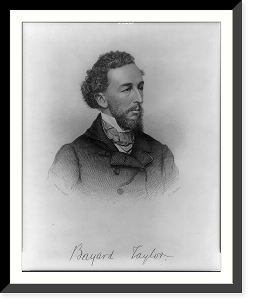 Historic Framed Print, [Bayard Taylor, head-and-shoulders portrait, facing right],  17-7/8" x 21-7/8"
