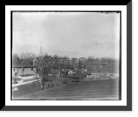 Campus from distance across rooftops, W&L Univ., Lexington, Va. Classic, Historic Reproduction