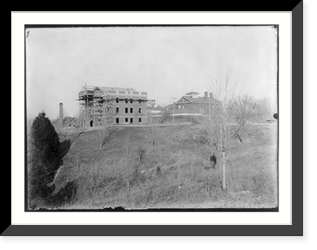 Reid Hall under construction, W&L Univ., Lexington, Va, Vintage Wall Art