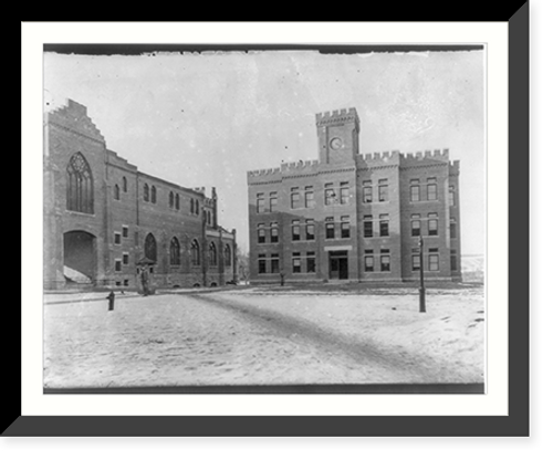 Historic Framed Print, [Inside barracks - showing F.H. Smith Hall, V.M.I., Lexington, Va.],  17-7/8" x 21-7/8"