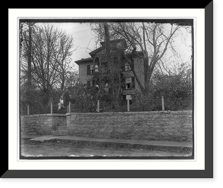 Tom Greet's house - from street, V.M.I., Lexington, Va, Antique Print