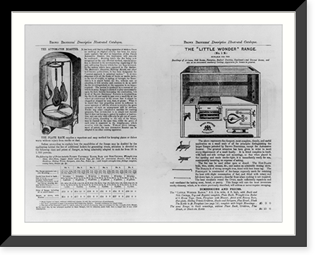 Advertisements for: 1. The Automation roaster; 2. The Little Wonder" range", Historic Print