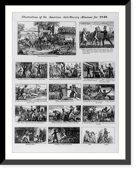 Illustrations of the American Anti-Slavery Almanac for 1840 Classic, Vintage Wall Art
