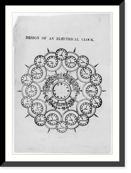 Design of an electrical clock of Souire Lander & Co. - advertisement Classic, Antique Wall Art