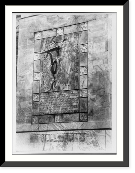 The sundial on the south side of the Bok singing tower, Lake Wales, Florida, Historic Print