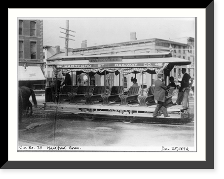 Conn. - Hartford - horse-drawn street railways: Hartford St. Railway - Farmington Ave. - Parkville car #73, Antique Wall Art