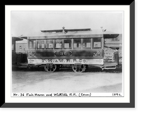 Conn. - New Haven - horse-drawn street railways cars of Fair Haven and Westville RR: car no. 36, Vintage Wall Art