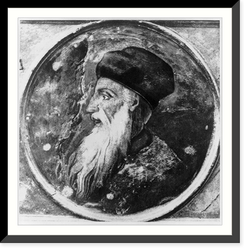 Portrait of Scanderbeg on a Roman palace wall, Antique Poster