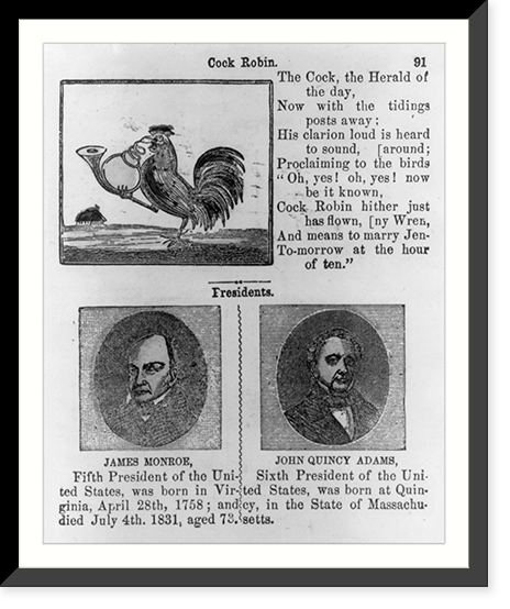 Illustrated pages from various early editions of the story of the death and funeral of Cock Robin", reproduced by the LCQJ, April 1973" - 20, Historic Reproduction