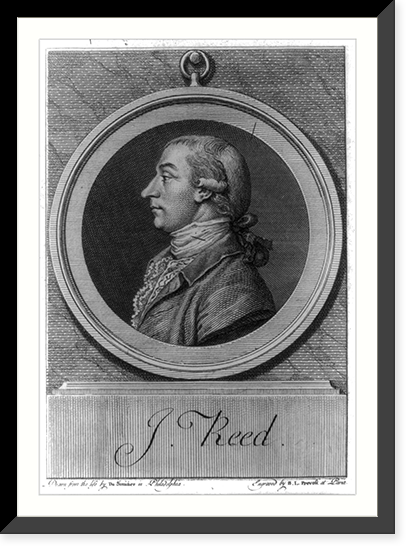 J. Reed.drawn from the life by Du Simitier in Philadelphia ; engraved by B.L. Prevost at Paris, Antique Print