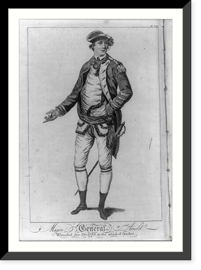 Major General Arnold Wounded Dec. 31-1775 at the attack of Quebec, Vintage Print