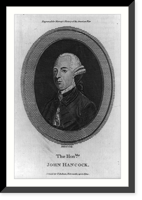 Historic Framed Print, The honble. John Hancock.Pollard sculp.,  17-7/8" x 21-7/8"