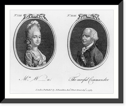 Mrs. W-n and the careful commander, Antique Print