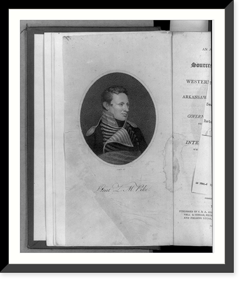 Historic Framed Print, [Zebulon M. Pike, head-and-shoulders portrait, facing right],  17-7/8" x 21-7/8"