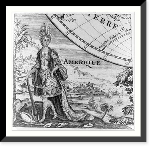 Historic Framed Print, Amerique,  17-7/8" x 21-7/8"