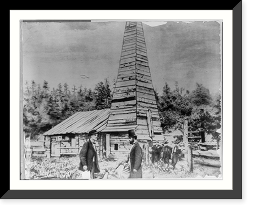 Historic Framed Print, The original Drake oil well in 1861"",  17-7/8" x 21-7/8"