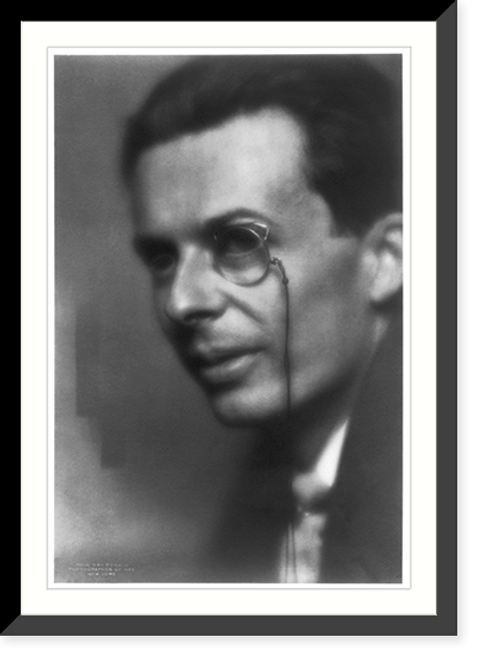 Historic Framed Print, [Aldous Huxley, bust, facing left],  17-7/8" x 21-7/8"