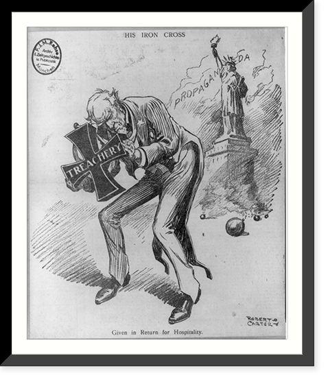 Historic Framed Print, His iron cross (for treachery) given in return for hospitality"",  17-7/8" x 21-7/8"
