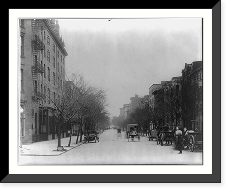 Historic Framed Print, [D.C. Wash. - I Street looking west from Vermont Ave."]",  17-7/8" x 21-7/8"