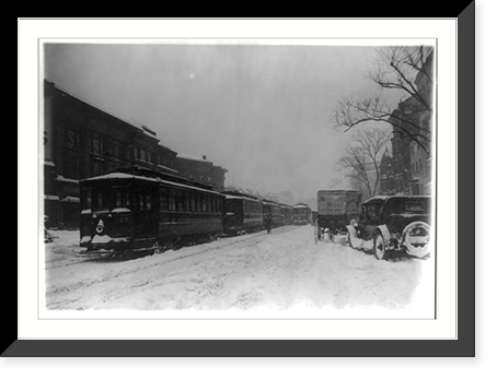 Washington, D.C. Trolley tie-up on Jan. 28, 1922" in snow storm", Vintage Poster