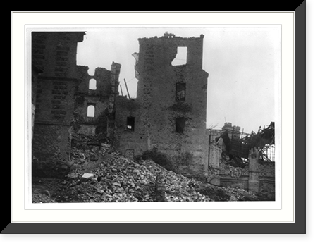 Spain - rubble of bombed buildings - Civil War Classic, Historic Print