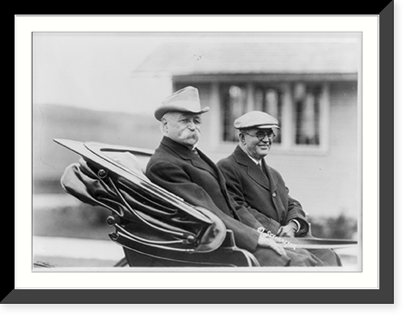 County or state fair in New England: 2 men in back of open carriage, Antique Poster