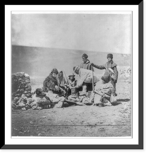 Historic Framed Print, Group of the 47th in winter dressGroup of 47th Regiment in winter dress,  17-7/8" x 21-7/8"