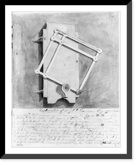 Explanation & illustration of J.I. Hawkins' Physiognotrace"", Vintage Print