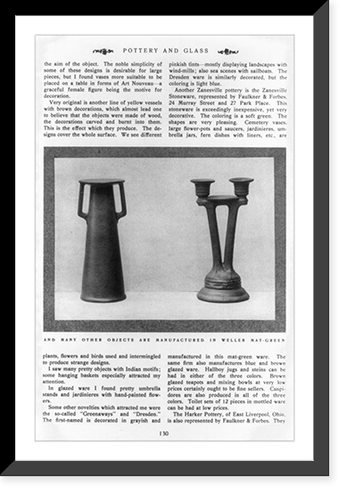Illus. of pottery from American Pottery Gazette and Pottery Glassware, 190- - 5, Vintage Poster