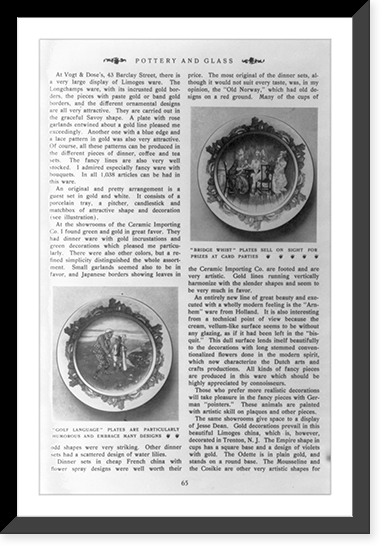 Illus. of pottery from American Pottery Gazette and Pottery Glassware, 190- - 12, Vintage Poster