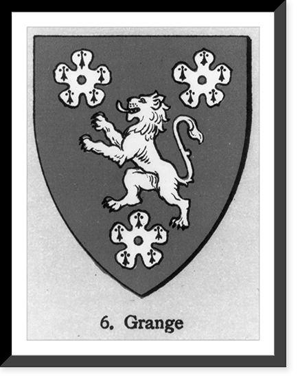Historic Framed Print, Hamilton of Grange - coat of arms,  17-7/8" x 21-7/8"