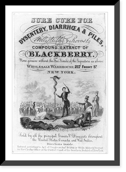 Wells, Miller, and Provost's Compound Extract of Blackberry, Historic Print