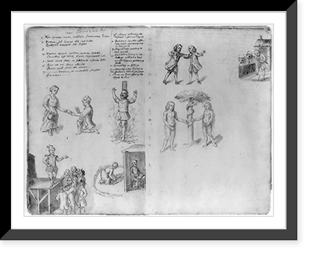 Drawings of annual guild days of Norwich, England, 1705 - 6, Antique Print