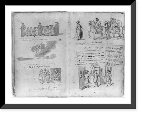 Drawings of annual guild days of Norwich, England, 1705 - 17, Antique Print