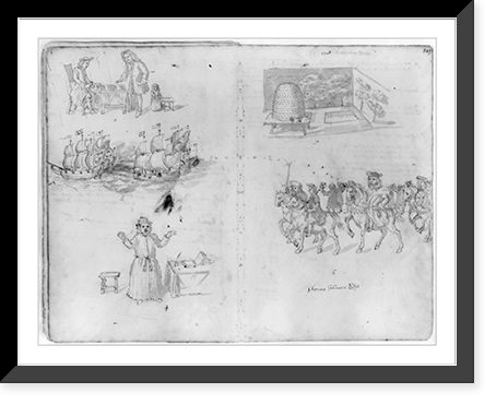 Drawings of annual guild days of Norwich, England, 1705 - 19, Antique Print