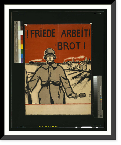 Friede Arbeit Brot!. Wera v. Bartels. Classic, Vintage Print