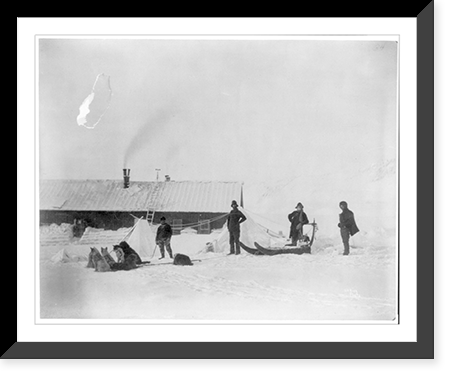 Hauling ice at Conger; Eskimo Jens, Lt. Greely, Cross, and Lt. Kislingburg Classic, Historic Reproduction