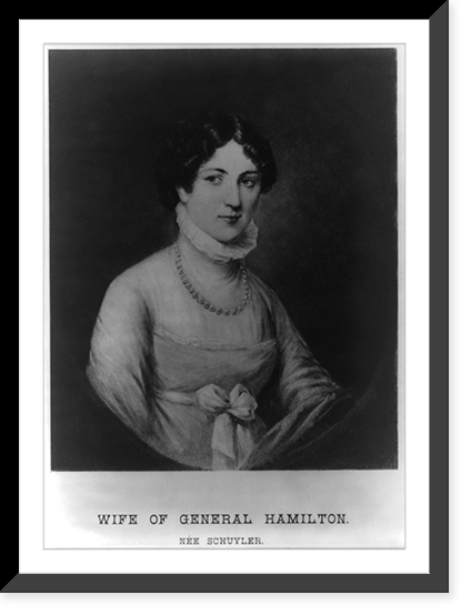 Mrs. Alexander Hamilton, n&eacute;e Elizabeth Schuyler, head-and-shoulders portrait, facing right, Antique Poster