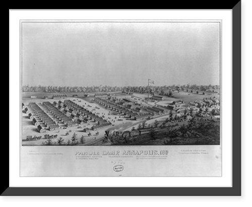 Historic Framed Print, Parole camp, Annapolis, Md,  17-7/8" x 21-7/8"