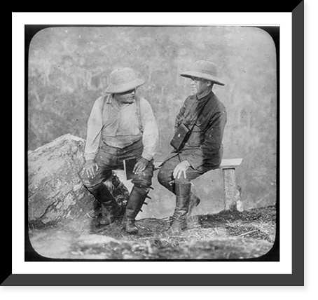 Theodore Roosevelt, 1858-1919; lantern slide of Roosevelt's Brazil expedition, 1913, taken by his son Kermit - 15, Historic Print